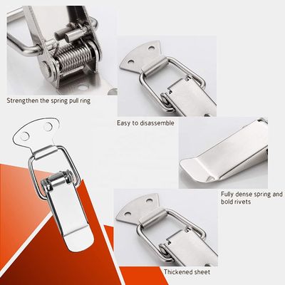 Kekuatan Tinggi Baja Toggle Clamp Presisi Tinggi Stamping Spring Loaded Operasi Rust-proof Finish