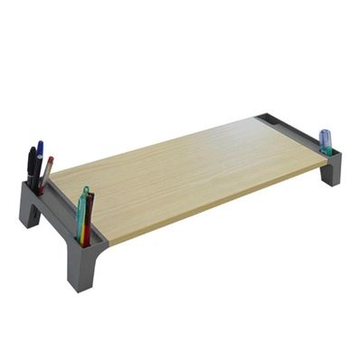 Stainless Steel Metal Stamping Langsing Monitor Stand Dengan Riser Desain Kabel Organizer Gaya Modern